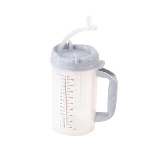 Polar Camel 32 oz. Travel Mug with Handle, Straw Included Blue