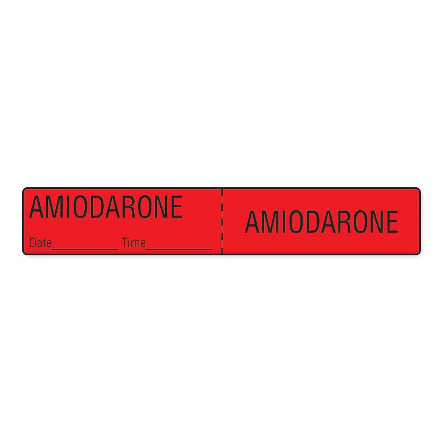 Medical Labels Medication Added To I.V. Labels - 500 Self-Adhesive Red ...