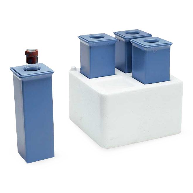 TUBE All Singles TUBEst White ＆ Blue Cool Cube Single Specimen Transport Tube | Medline