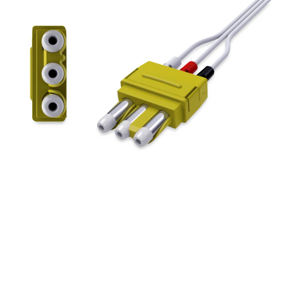 AMC&E 5-Lead Disposable ECG Cable – GE Multi-Link Compatible, 50" Length, Pinch Shoulder Design (LWM-341DS50/5V) 5 thumbnail image