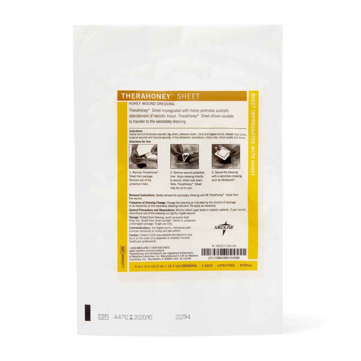 TheraHoney Honey Wound Dressing Sheet | Medline TheraHoney Honey Wound Dressing Sheet | Medline