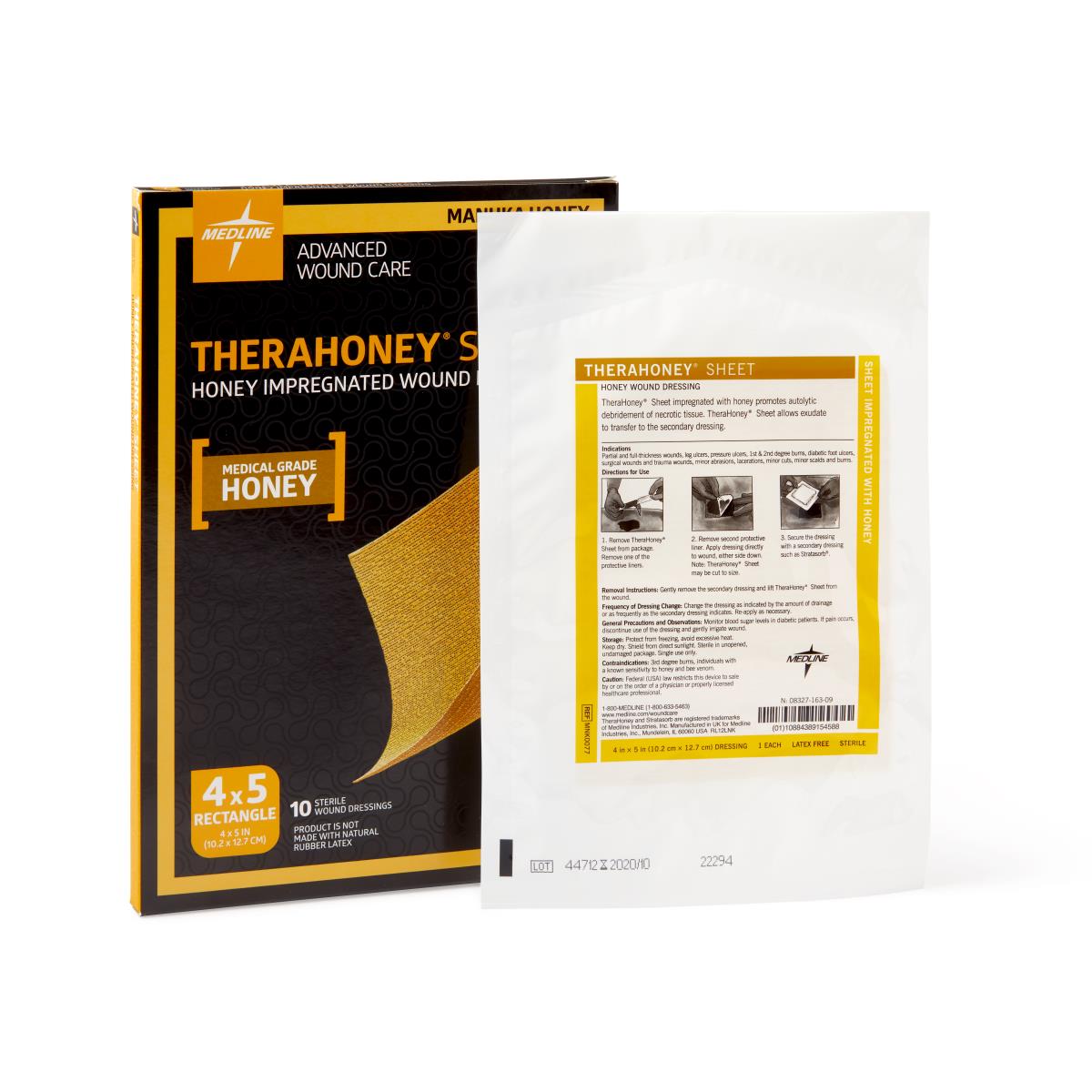 TheraHoney Honey Wound Dressing Sheet | Medline TheraHoney Honey Wound Dressing Sheet | Medline