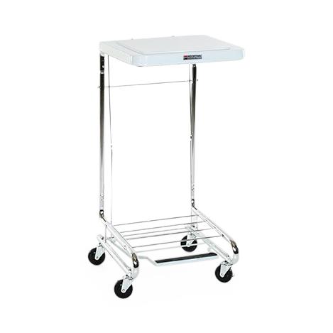 Square Chrome Linen Hamper with Lid | Medline