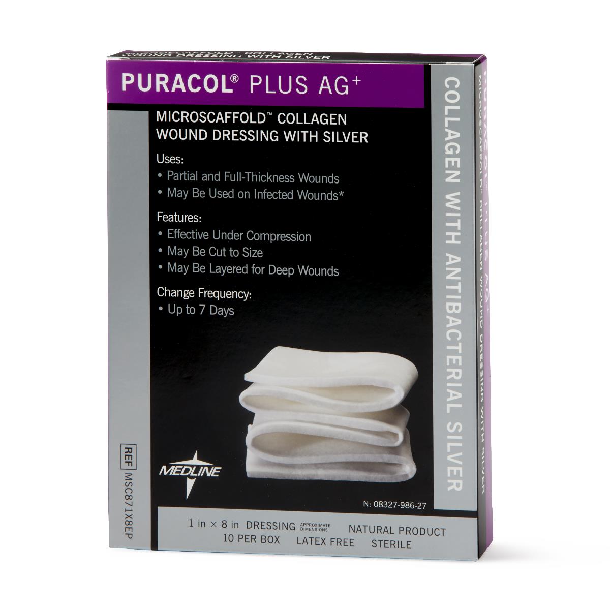 Puracol Plus Ag+ Silver Collagen Wound Dressings | Medline