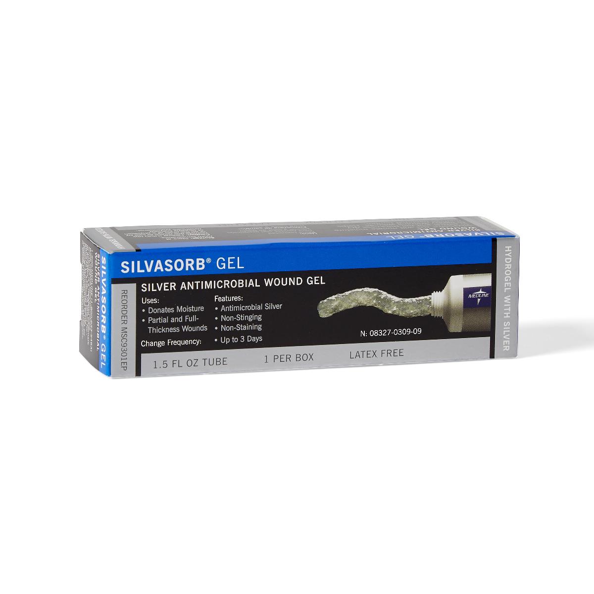 Medline Silvasorb Silver Antimicrobial Wound Gel, 0.25 Oz Tube - MSC93025EPH