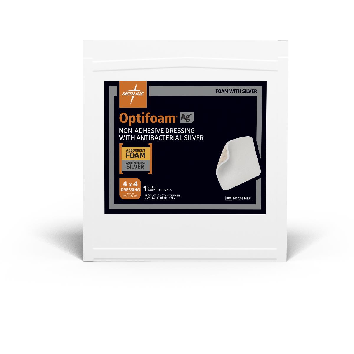 Optifoam Ag+ Silver Nonadhesive Foam Wound Dressing | Medline Optifoam Ag+ Silver Nonadhesive Foam Wound Dressing | Medline
