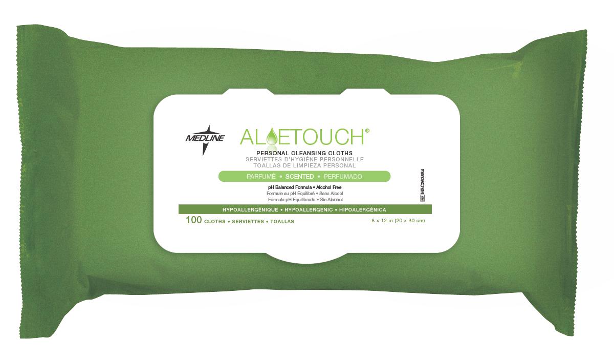 Medline Aloetouch Personal Cleansing Wipes, 100 Count MSC263854H eBay