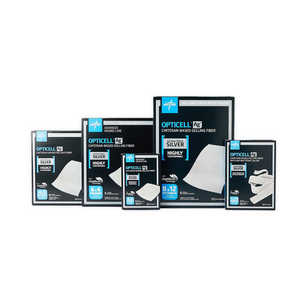 silver antibacterial gelling fiber wound dressing Opticell Ag+ Silver Antibacterial Gelling Fiber Wound Dressings