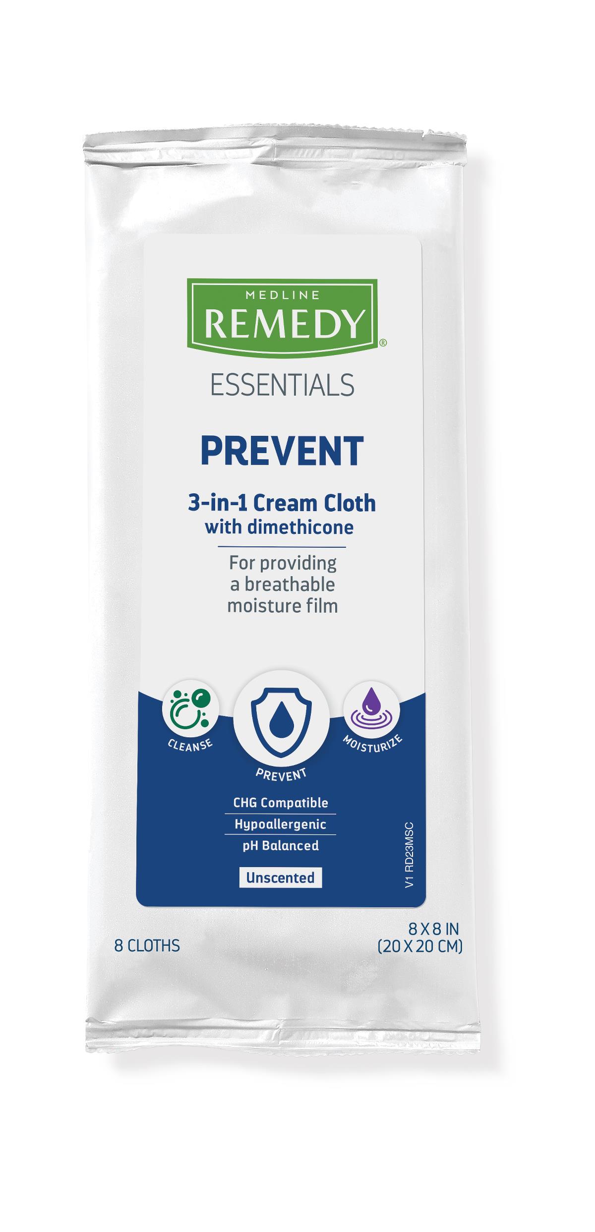 Medline Remedy Essentials Prevent Cream Cloths | Medline