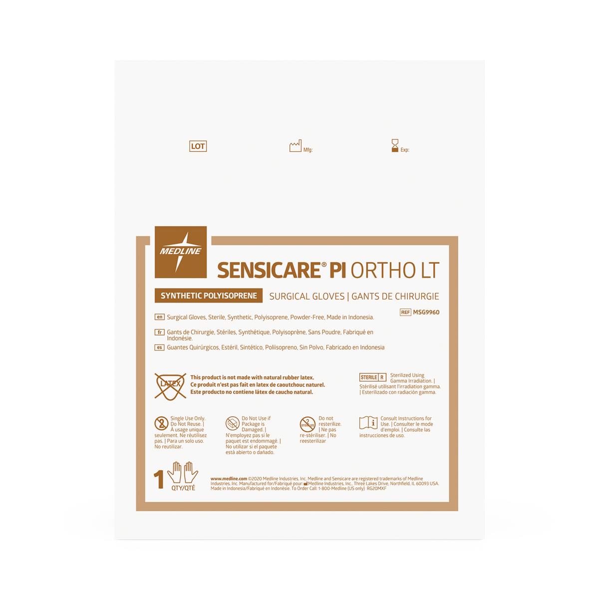 SensiCare PI Ortho LT Surgical Gloves | Medline