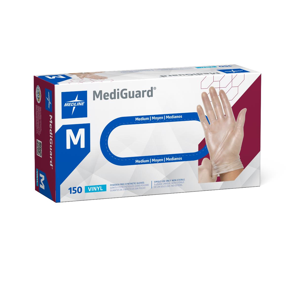 MediGuard Vinyl Synthetic Exam Gloves | Medline