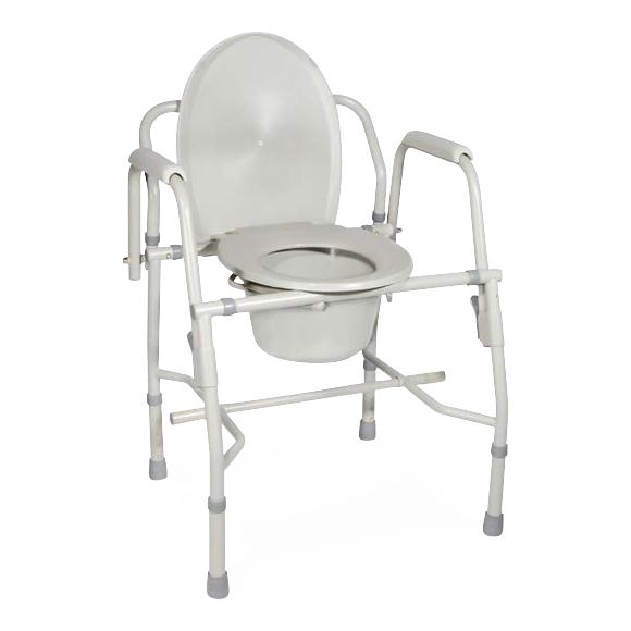 Deluxe Steel Drop-Arm Commode | Medline