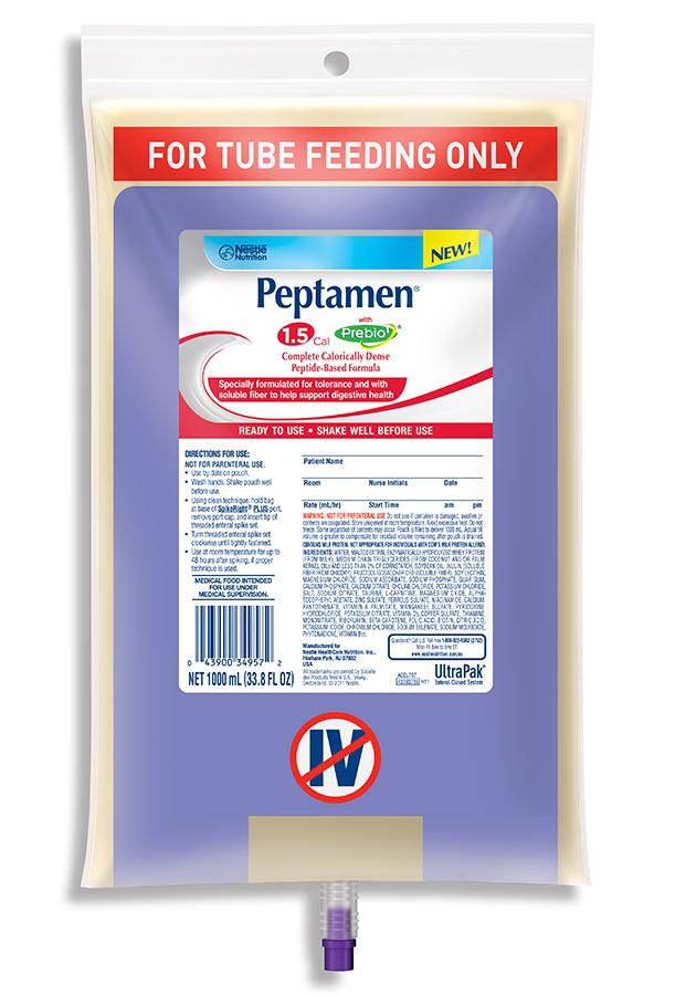 peptamen l-carnitine 1.5 Nutrition Information elevated caloric requirements Peptamen Junior 1.5
