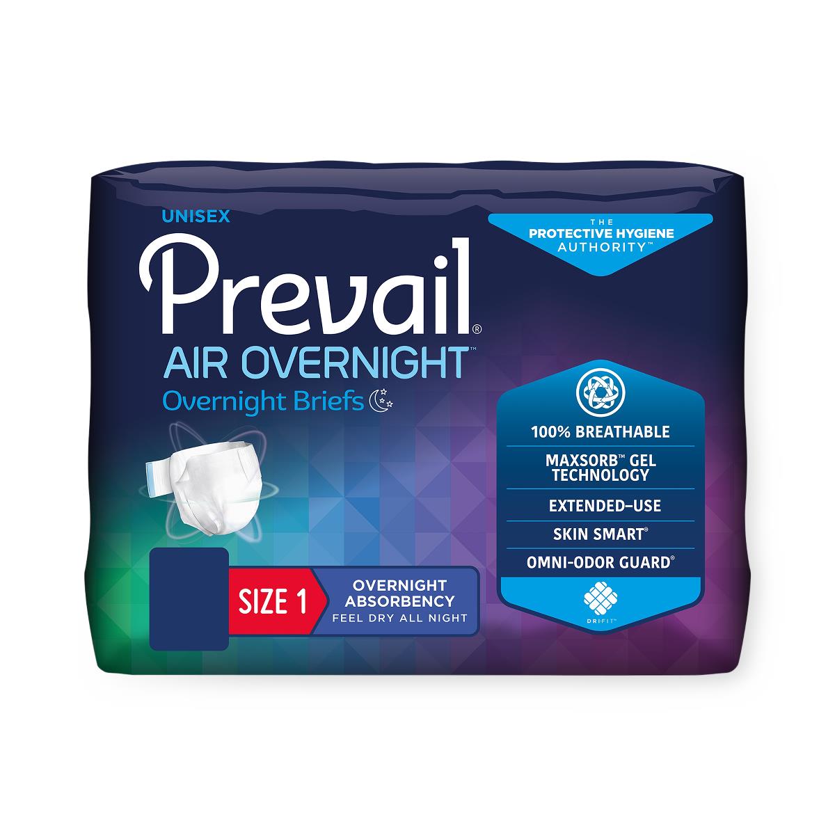 Prevail Air Overnight Briefs Medline