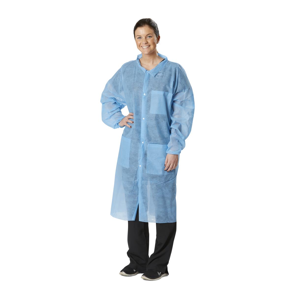 Medline Disposable Spunbond Polypropylene Lab Coat | Medline