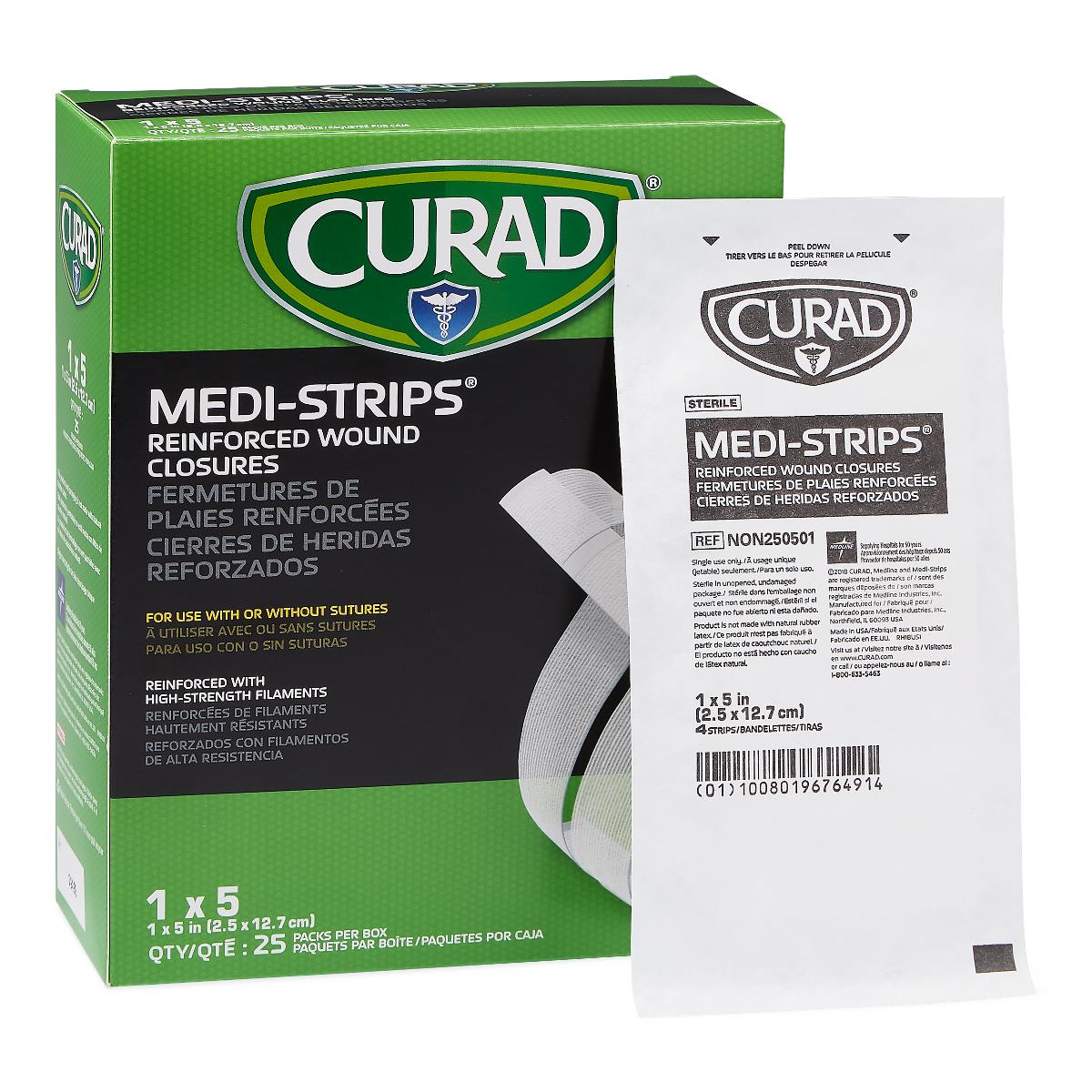 5 Strips  1 Pack  Of Qualicare 3mm X 75mm Adhesive Hypo Sterile Skin Sutures Stitch Wound Closure Strips - View #6