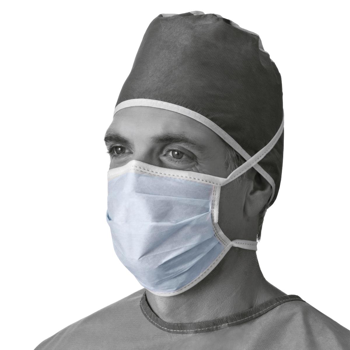 Medline ASTM Level 1 Surgical Masks with Horizontal Ties | Medline