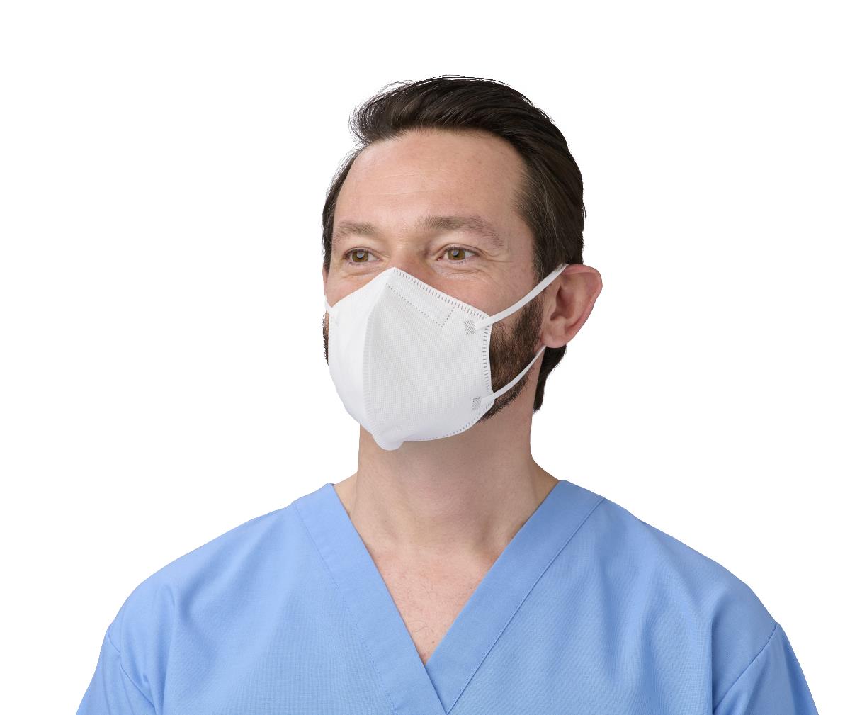 Medline Flat-Fold Face Mask with Ear Loops | Medline