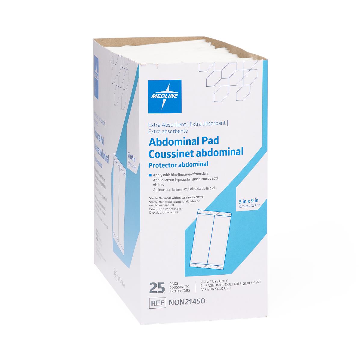 abd dressing blue line Medline Sterile Multi-Trauma Abdominal Pads
