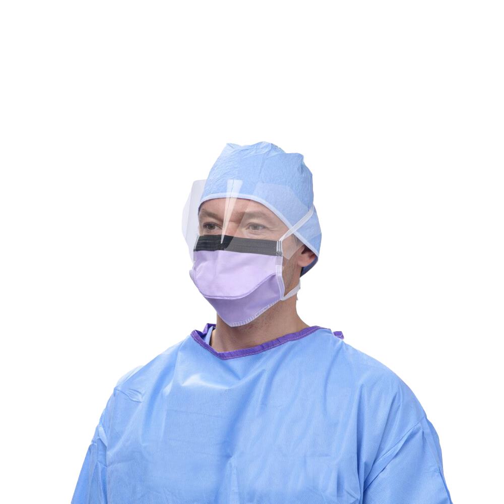 Medline Level 3 Duckbill-Style Tie Mask with Anti-Fog Foam and