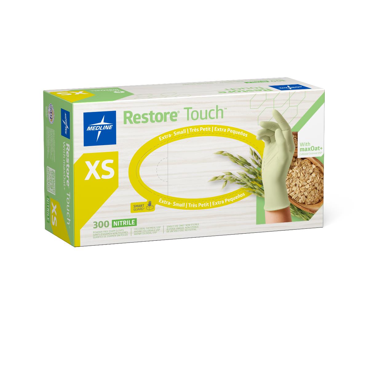 Restore Touch Nitrile Exam Gloves with Oatmeal | Medline
