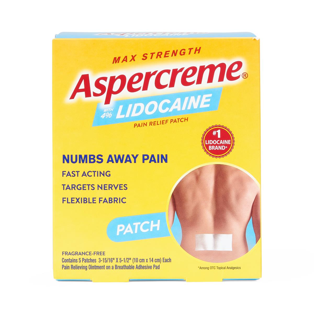Aspercreme Lidocaine Patch How Long Does It Last Aspercreme Lidocaine Pain Relieving Patches | Medline