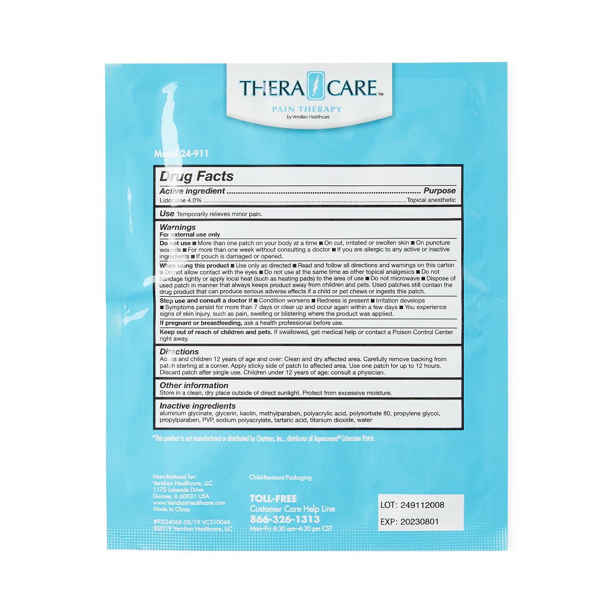 OTC Lidocaine Patches Medline