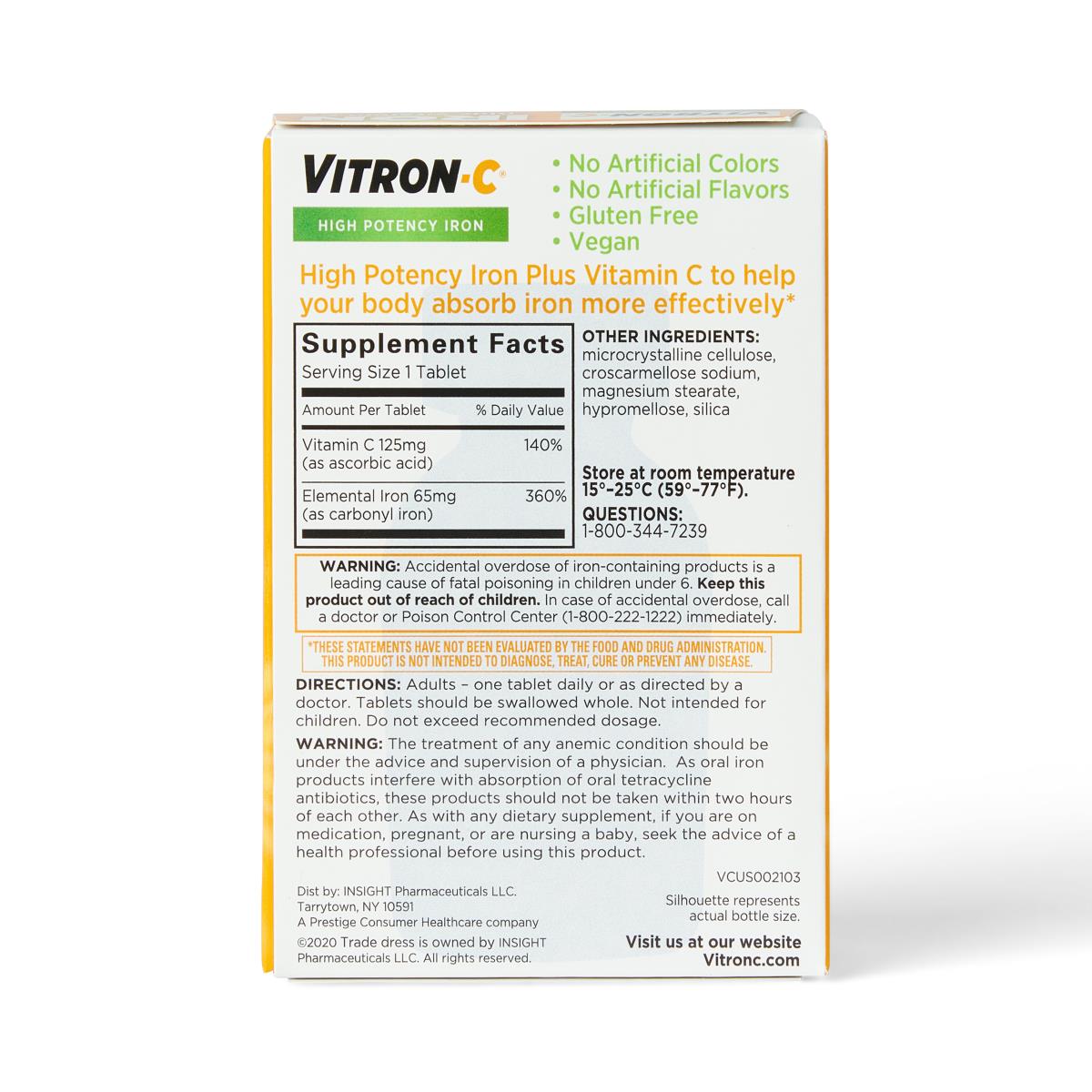 Vitron-C High-Potency Iron Dietary Supplement Plus Vitamin C | Medline