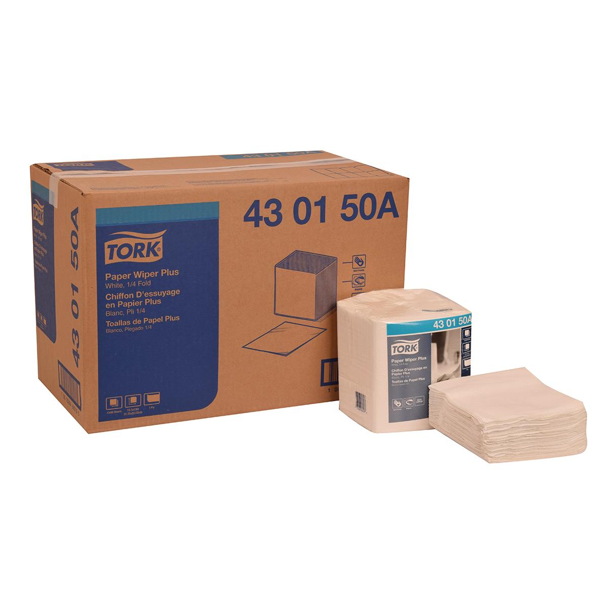 Tork Paper Wiper Plus 1/4 Fold Wiper | Medline