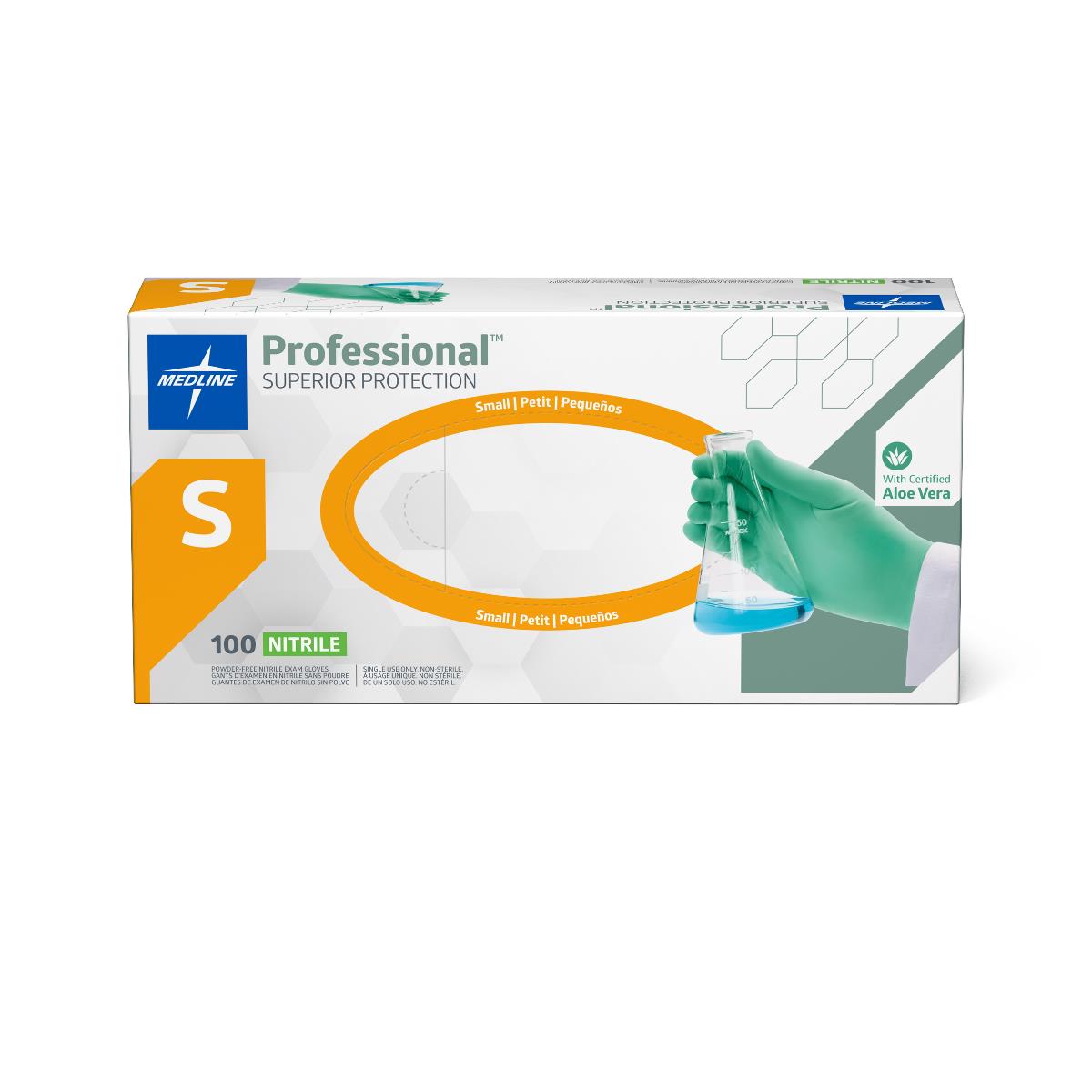 Medline Professional Nitrile Exam Gloves with Aloe | Medline