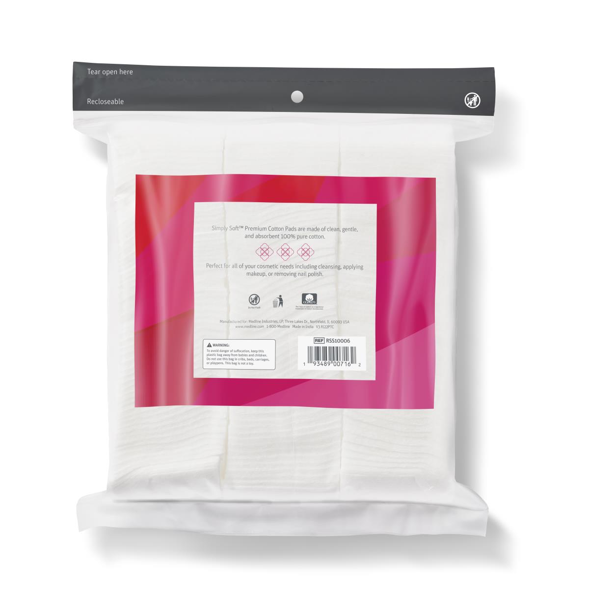 Medline Simply Soft Premium Cotton Pads | Medline