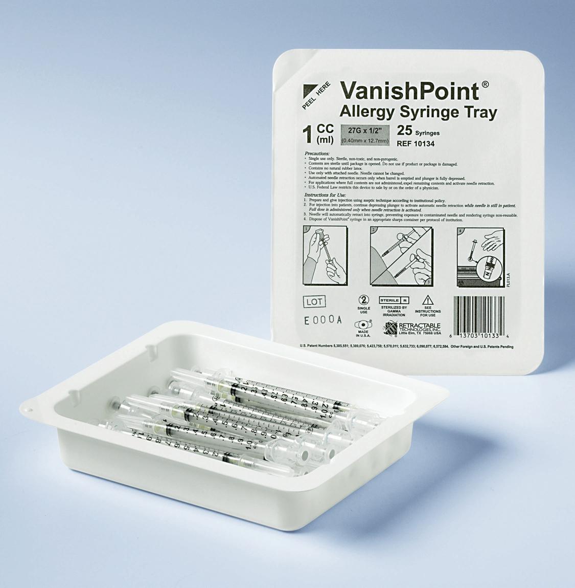 VanishPoint Allergy Syringe Tray | Medline