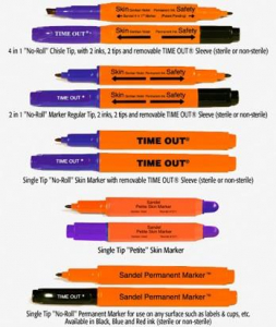 Sandel Time Out No-Roll Single-Tip Surgical Skin Markers | Medline