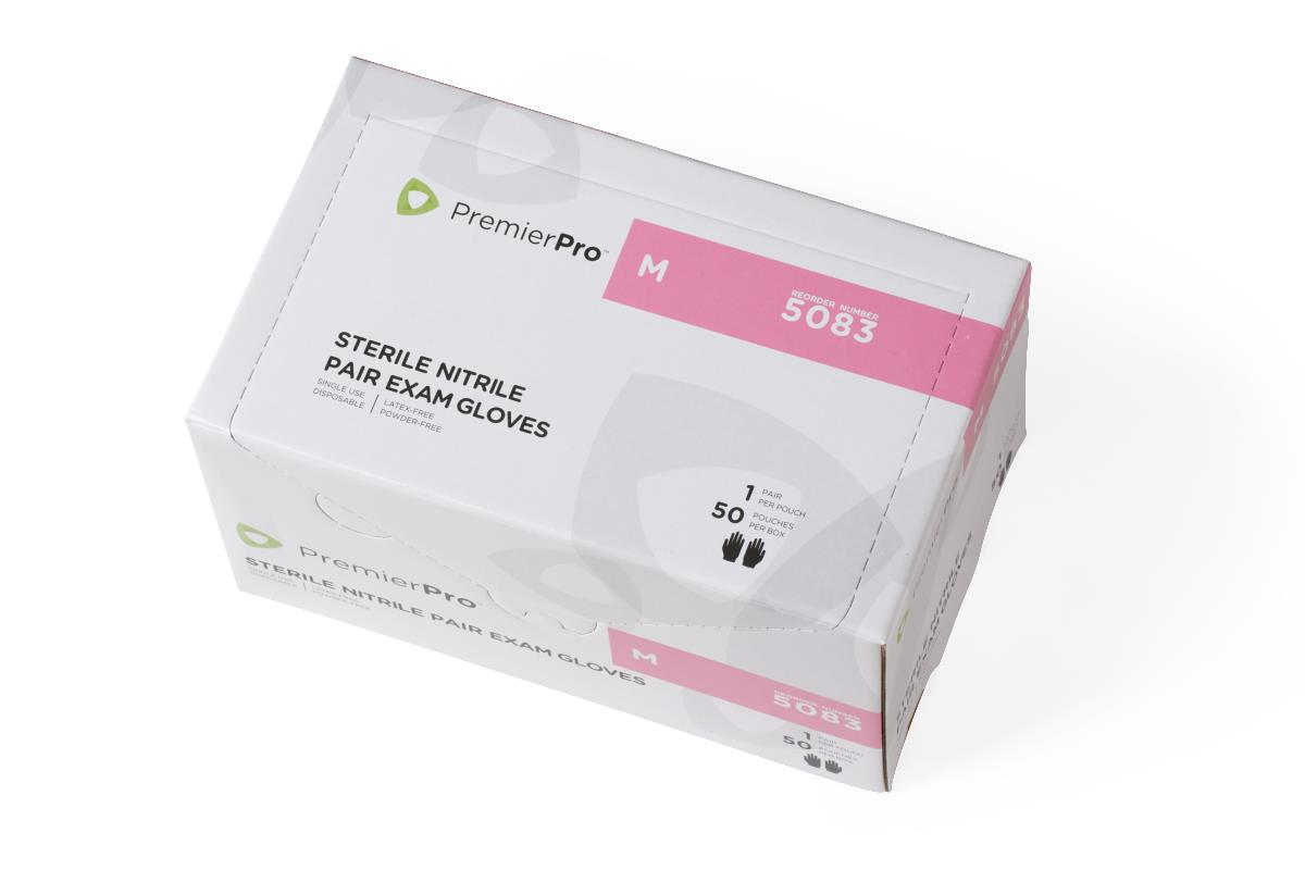 PremierPro Sterile Nitrile Exam Glove Pairs | Medline