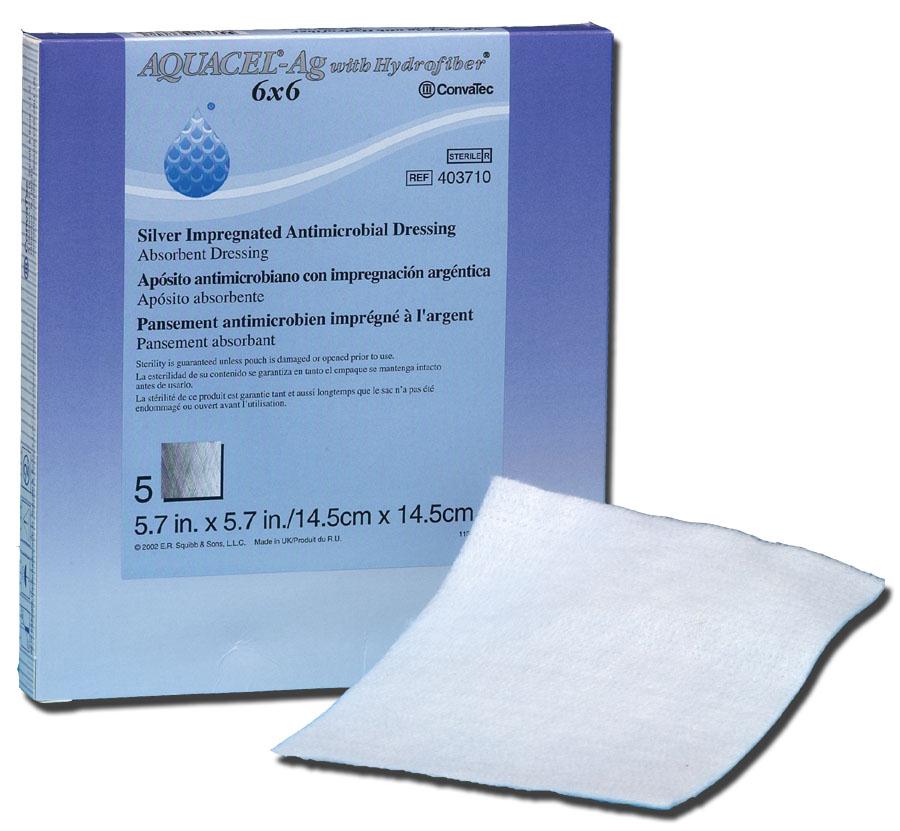 AQUACEL Ag Foam Hydrofiber Dressings with Silicone Adhesive Border | Medline