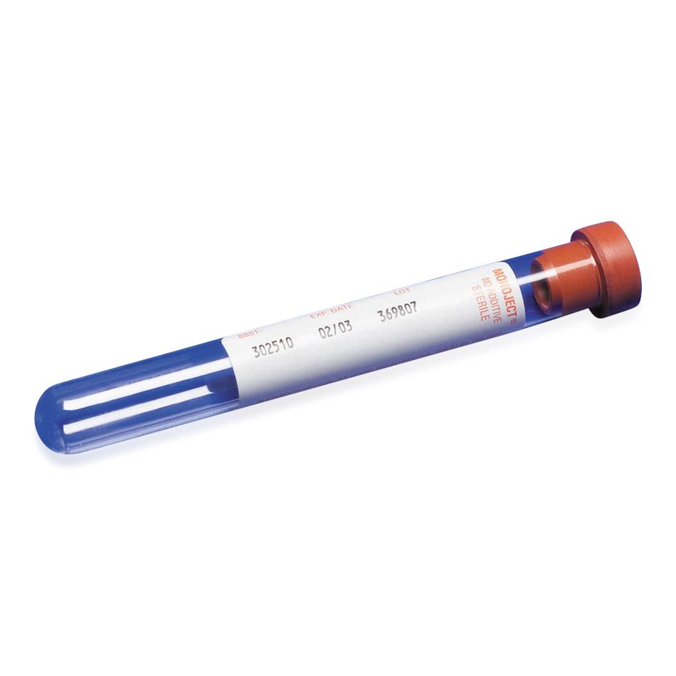 Monoject Silicone-Coated Blood Collection Tubes with No Additive