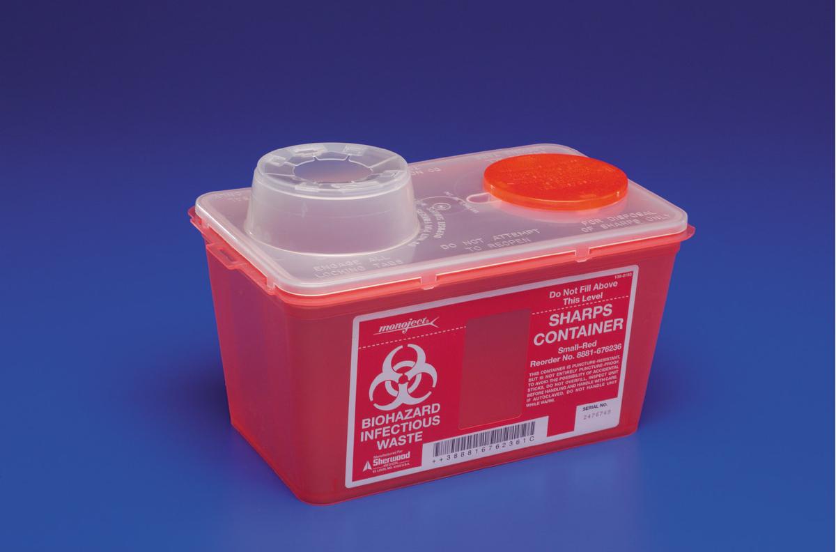 Sharps Containers with Vertical Drop Lid | Medline