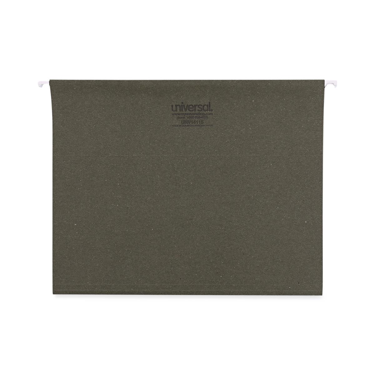 UNV14116 Hanging File Folders - Letter Size, 11 Pt. Stock, Blue, Box Of 25 - View #7