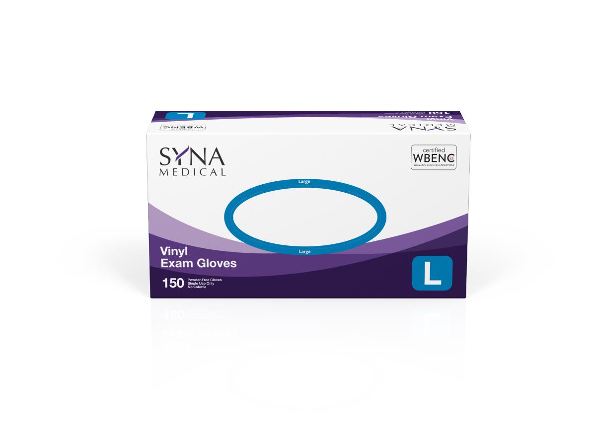 SYNA Medical Powder-Free Clear Vinyl Exam Gloves | Medline