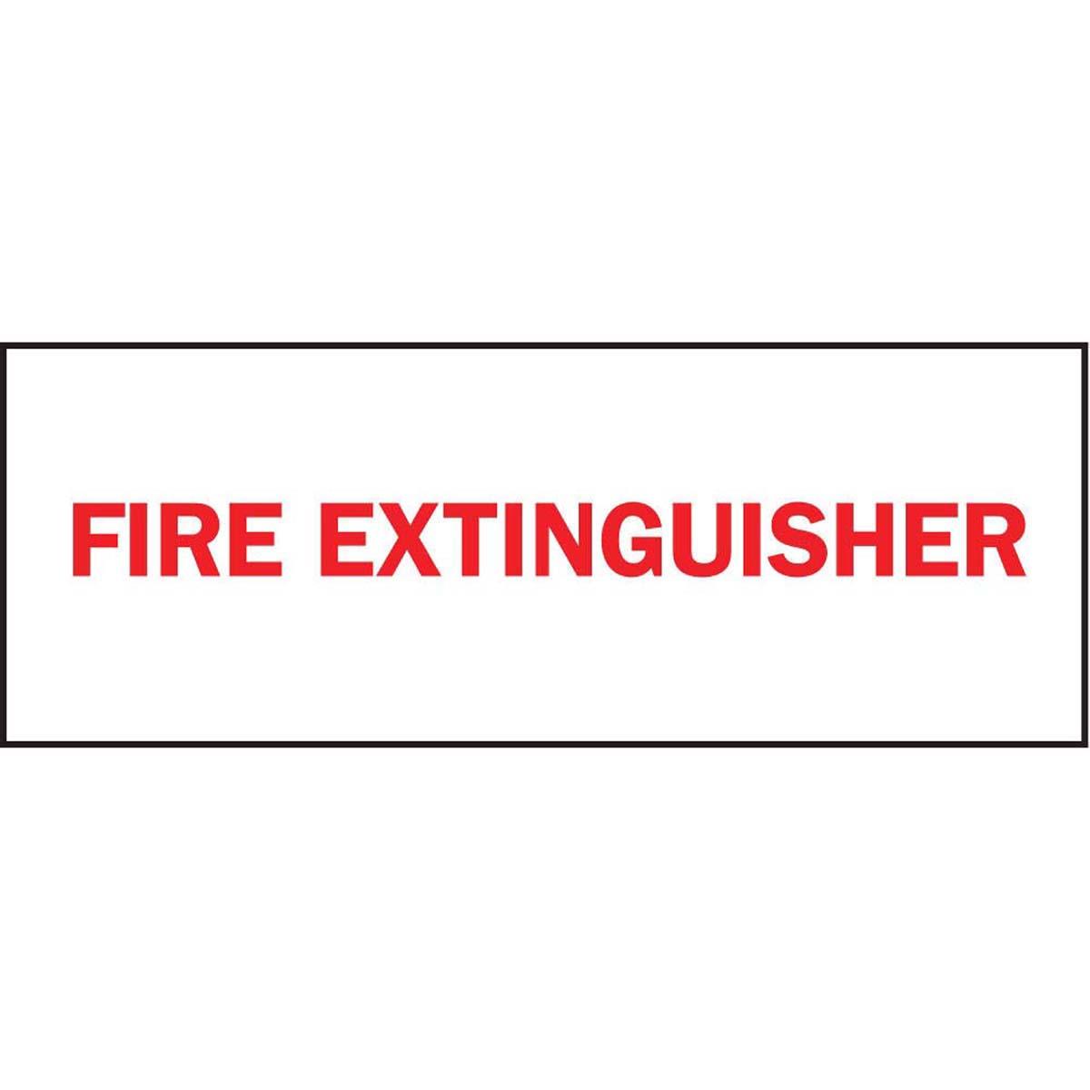 Red on White Fire Extinguisher Sign | Medline