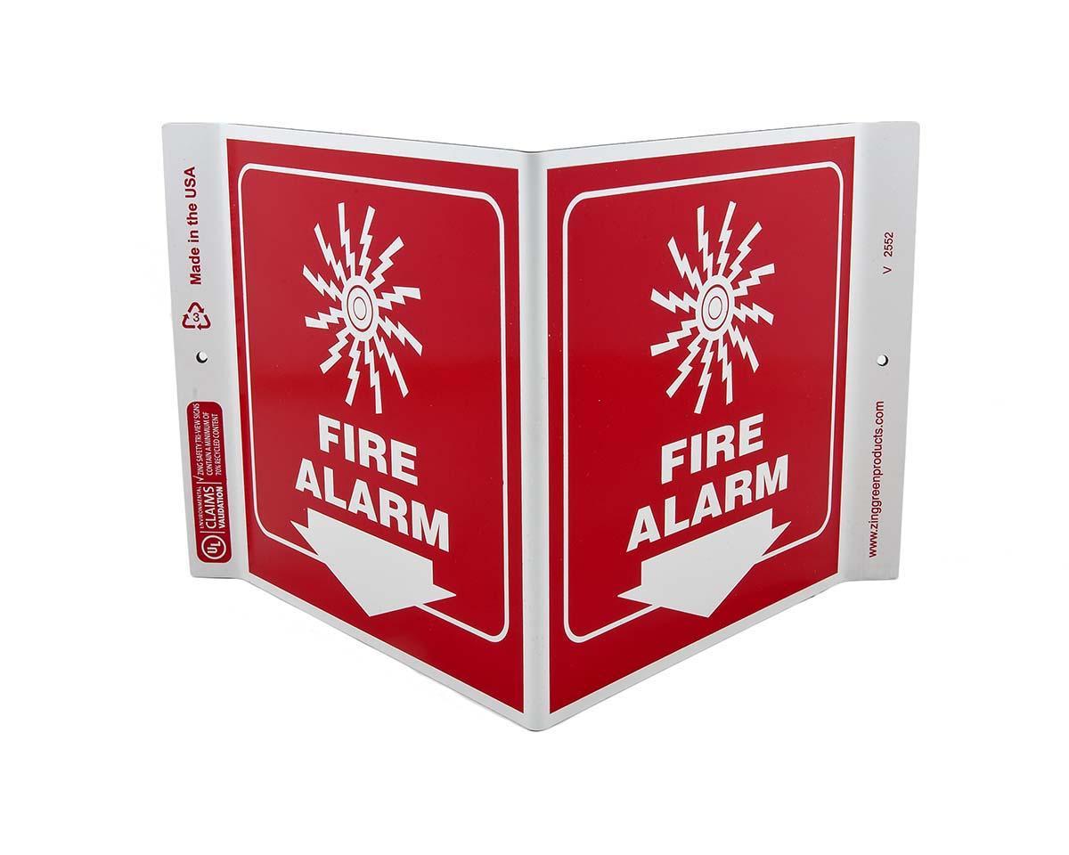 Fire Alarm V and L Projecting Signs | Medline