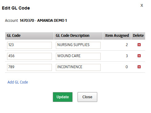 Manage GL Code | Medline Industries, Inc.