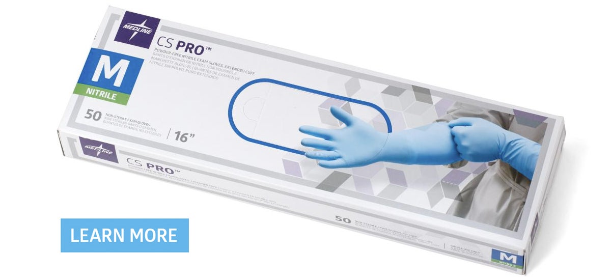CS Pro Extended Cuff Nitrile Exam Gloves