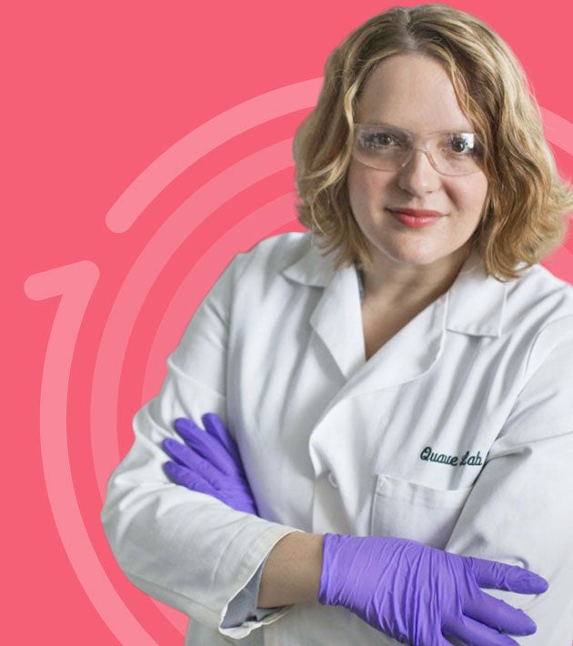 Headshot of Dr. Cassandra Quave with link to webinar titled, “The impact of botanicals on skin health. Amy Robinson