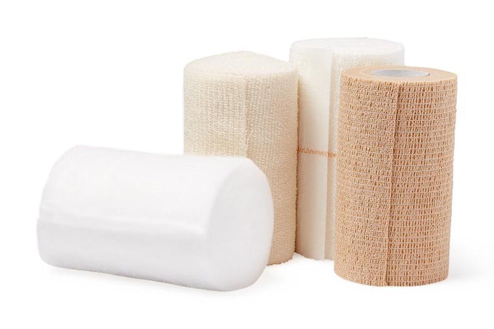 Grouping of compression bandages.