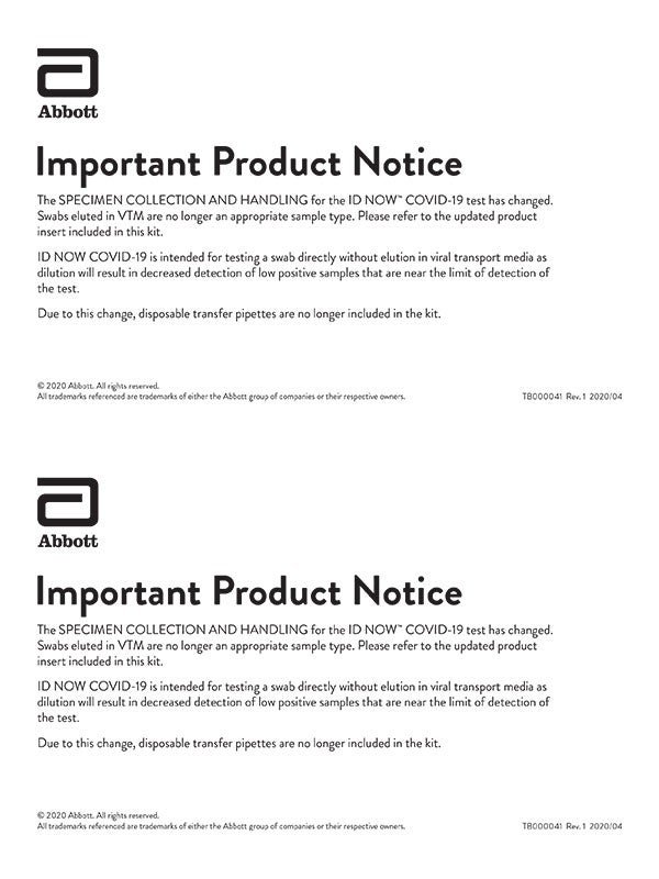 Abbott-Rapid-Dx-ID-Now-COVID-19-Important-Product-Notice