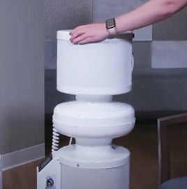 Hand on portable air disinfection device