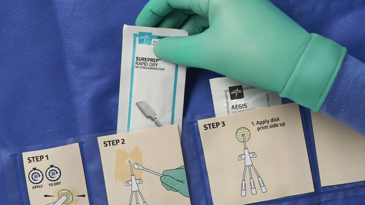 Changing a central line dressing Standardize your products