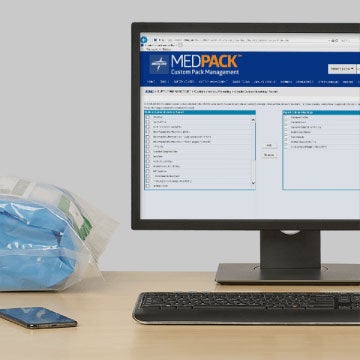 custom_analytics A computer monitor with MedPack software on the screen.