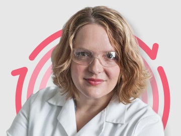 Cassandra L. Quave Headshot of Dr. Cassandra L. Quave with three pink concentric circles in the background